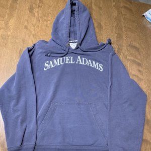 COPY - Banner 47 Mens Blue Samuel Adams Beer Hoodie ￼100% cotton size Large